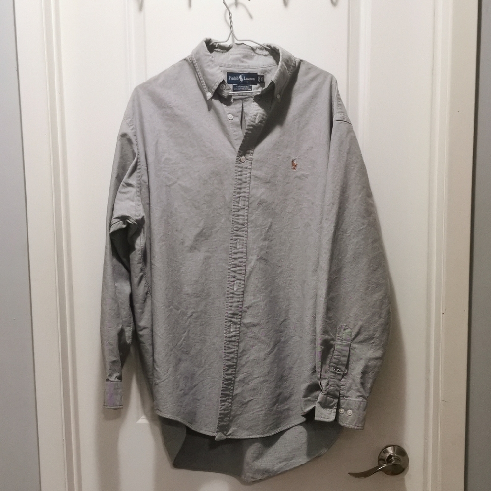 Polo Ralph Lauren Men's Light Gray Button-Down Shirt
